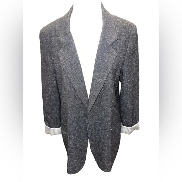 Necessary Objects Women's Blazer Size M Gray Collared Pockets Long Sleeve - Picture 1 of 9